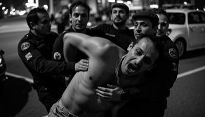 AI-generated film still from Me-Me exploring identity and unlived destinies in Milan